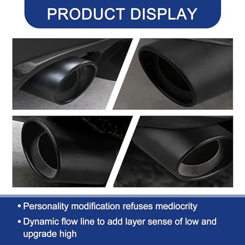 Tesnaao TES90 Pack-1 Car Modified Exhaust Pipe Replacement, Waterproof Durable Metal Vehicle Tailpipe Accessories, Universal Smooth Automotive Accessories For Suv Truck thumb #5