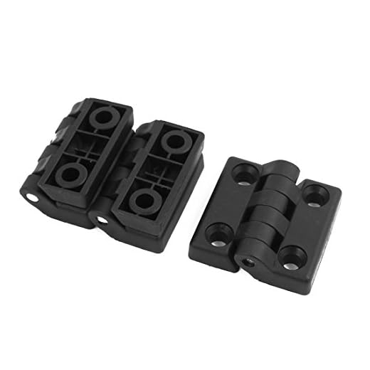 sourcingmap® Bisagra De Plástico 47Mm X 47Mm Plegable Negro 3Pcs Para El Hogar Puerta