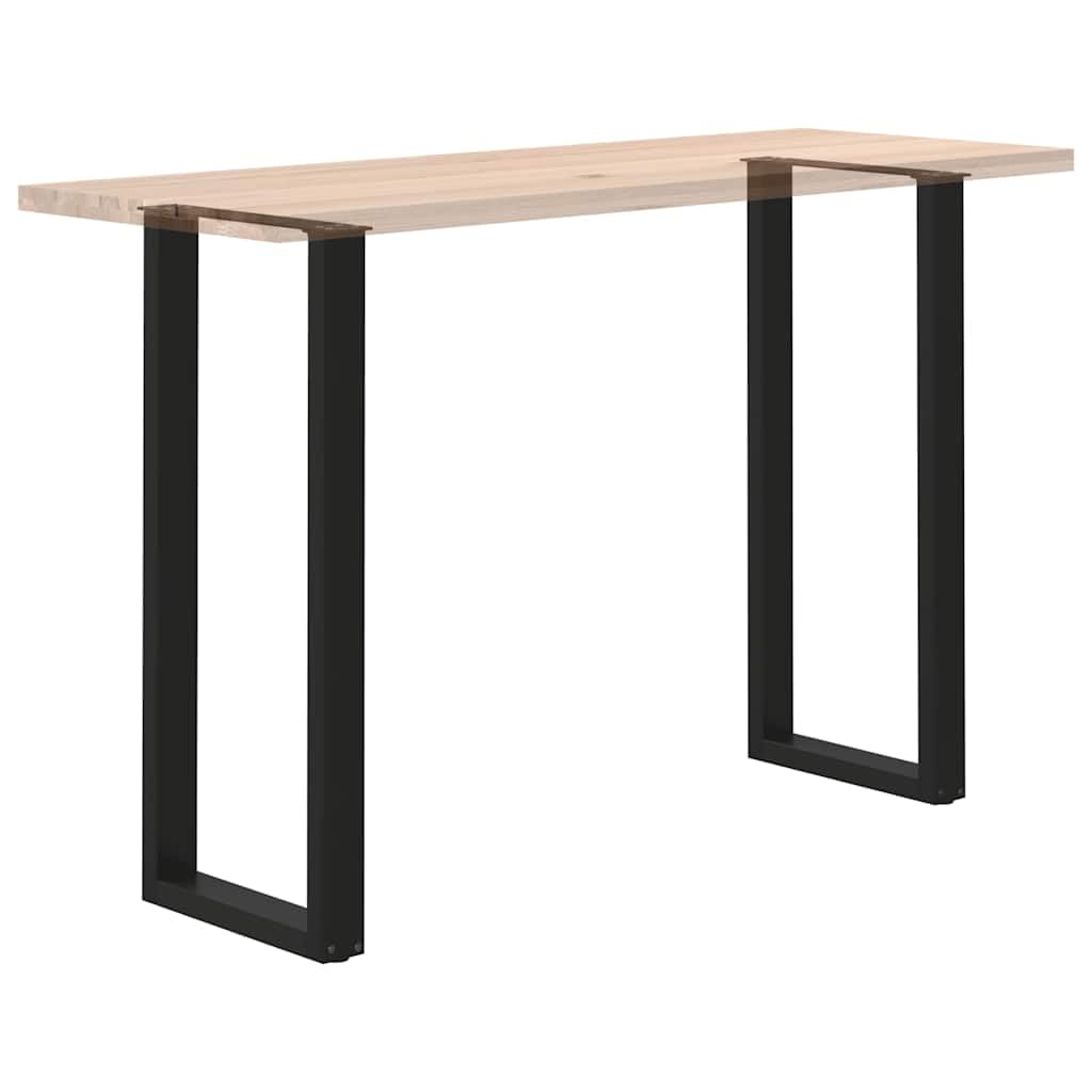 vidaXL Gambe per tavolo da bar a forma di U 2 pz nere 50x(110-111) cm in acciaio
