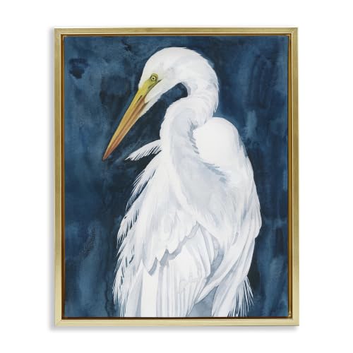 Nautical Bird Portrait, 17 x 21 Inch Canvas in Floater Frame