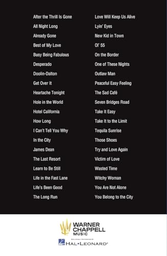 Eagles Guitar Chord Songbook - 40 Classic Songs with Lyrics and Chords | Play Hit Songs Like Hotel California, Desperado, and Take It Easy | Hal ... and Electric Guitar (Guitar Chord Songbooks) - Image 2