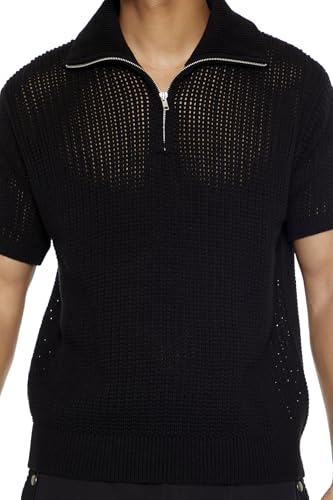 Forever 21 Mens Sweater-Knit Half-Zip Shirt3