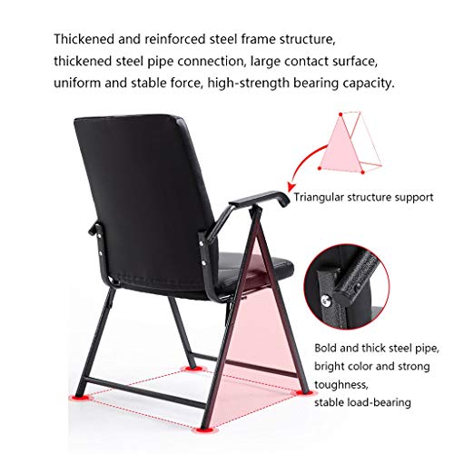 Chaise de bureau pliable ergonomique contre le mal de dos en cuir