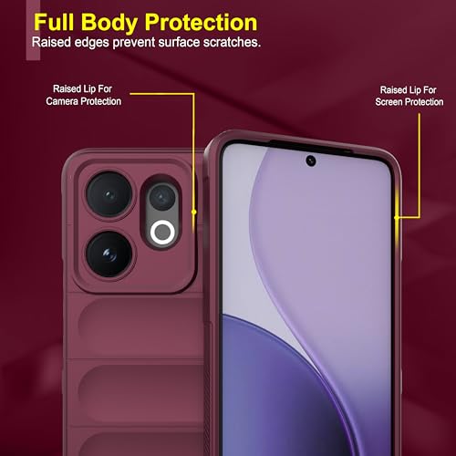 Image of Zapcase Back Case Cover for Vivo T4 Pro 5G | Compatible for Vivo T4 Pro 5G Back Cover | Liquid Silicon Magic Case with Camera Protection | Plum