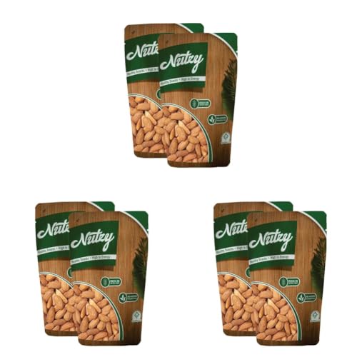 Image of Nutzy Gurbandi Almonds 400 Grams (200 Grams X 2) with Rich Flavor, High Antioxidant Content, and Brain-Boosting Nutrition for Daily Vitality and Wellness |Packed with Energy to Support Kids' Learning, Adults' Productivity, and Elders' Strength