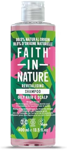 Faith In Nature Shampoo Naturale al Dragon Fruit, Rivitalizzante per Capelli e Cuoio Capelluto Grassi, Vegano e Cruelty Free, Senza SLS, Siliconi o Parabeni, 400 ml