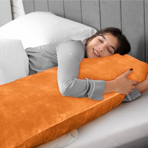 Image of BEDELITE Body Pillow Cover with Zipper, Burnt Orange, 20x54 Inch, 1 Pack