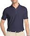 IZOD Men's Solid Interlock Polo, Peacoat, Large