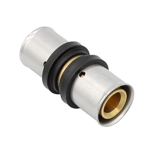 Pipetec Pressfitting Kupplung 20x2 mm Verbinder TH Kontur Verbundrohr, DVGW, TH-Profil