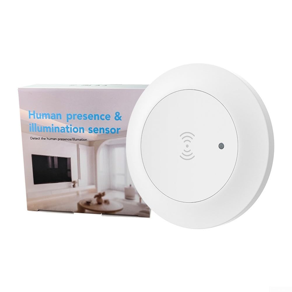 Capteur de présence humaine WiFi 24 GHz, capteur de détection avec détection de lumière, détection de mouvement humain et présence statique, pour automatisation de sécurité domestique