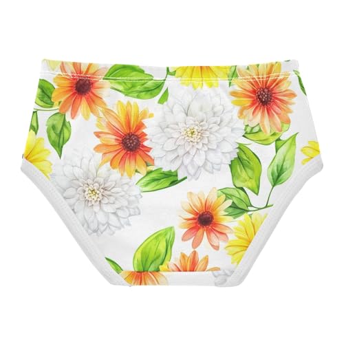 Cotton Toddler Underwear Floral Spring Watercolor Flowers Floral Little Girl Panties Flower Underpants Briefs 2t2