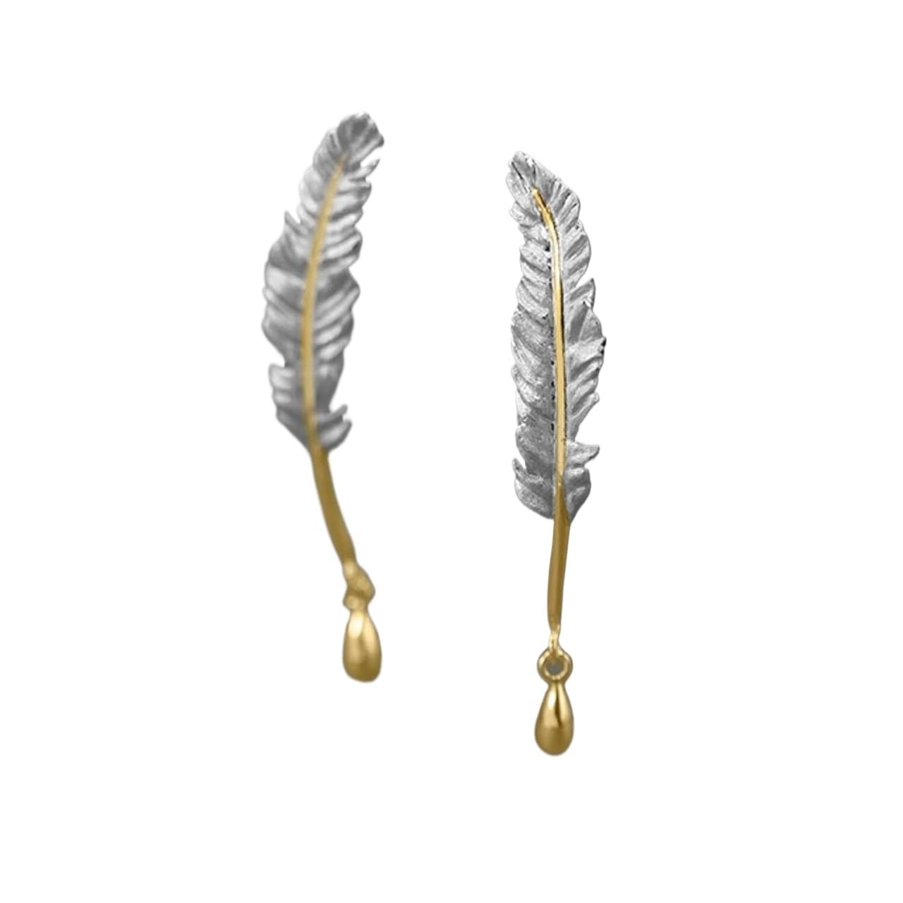 JFGCTYHXY Earrings, Novelty 925 Sterling Silver Vintage Feather s Stud For Women Jewelry Gifts