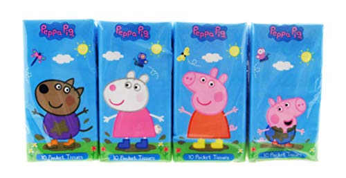Mouchoirs Peppa Pig lot de 8 paquets de papier jetable doux pour nez sensible enfant