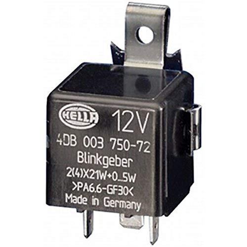 HELLA 4DB 003 750-721 Flasher Unit - 12V - 3-pin connector - mounting - Electronic - with holder