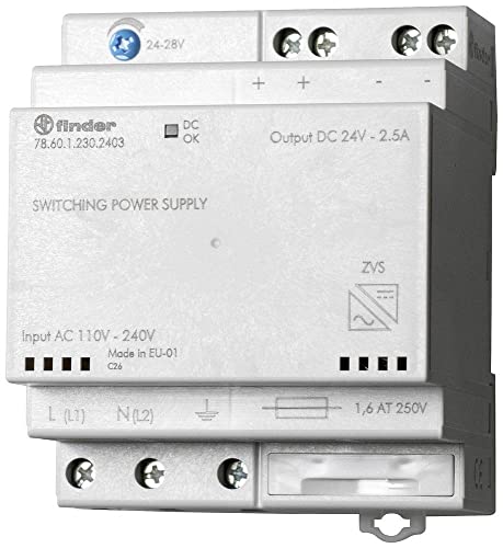 Alimentation rail DIN 24 V Finder 78.60.1.230.2402 pour armoire électrique