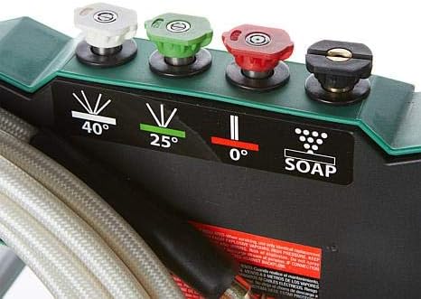 Onboard storage for quick-connect spray tips.