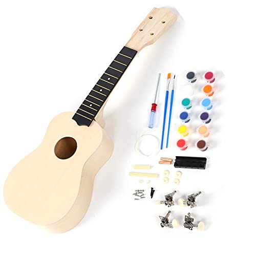 Kit ukulélé bricolage 21 pouces, kit ukulélé bricolage 21 pouces Instrument en bois à peindre à la main à 4 cordes pour… - Les Beatles, Paul McCartney, John Lennon, RIngo Starr, George Harrison Kit ukulélé bricolage 21 pouces, kit ukulélé bricolage 21 pouces Instrument en bois à peindre à la main à 4 cordes pour… – Image 3