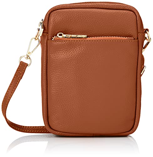 COOCO クーコ ショルダーバッグ レディース ブランド 小さめ 斜めがけ 軽量 ショルダー バッグ ファスナー付き 本革 通勤 通学 おしゃれ 21531-11502 340 ブラウン