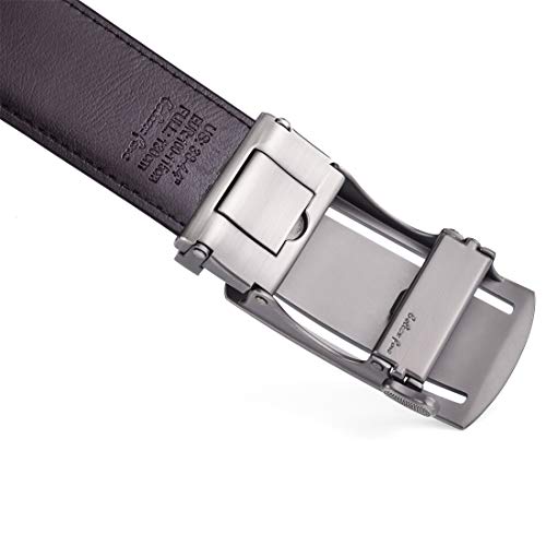 Image of Beltox Men Leather Belt w Slide Ratchet Interchangeable Buckle