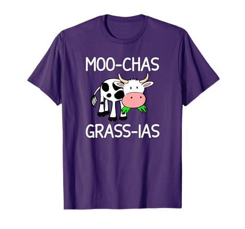 Cow Pun Moo-chas Grass-ias, Funny, Jokes, Sarcastic T-Shirt