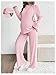 MakeMeChic Women's Maternity 2 Piece Outfits Lounge Set Ribbed Knit Long Sleeve Hoodie and Pants Pregnancy Set Light Pink Small