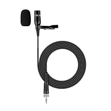 Generic Replacement Lavalier Microphone for Sennheiser SK 100 G4 Bodypack Transmitter Unidirectional, Black 3.5 mm (1/8 in) TRS Compatible with Sennheiser Body Pack Transmitter Model: SK100, SK300, SK500, EW and G2 Series Professional Vocal Pickup, P...