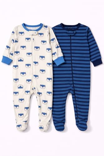 Image of TuddyBuddy 100% Cotton Multi Color Zipper Romper Sleepsuit /Romper /Jumpsuit for Baby Boy & Baby Girl