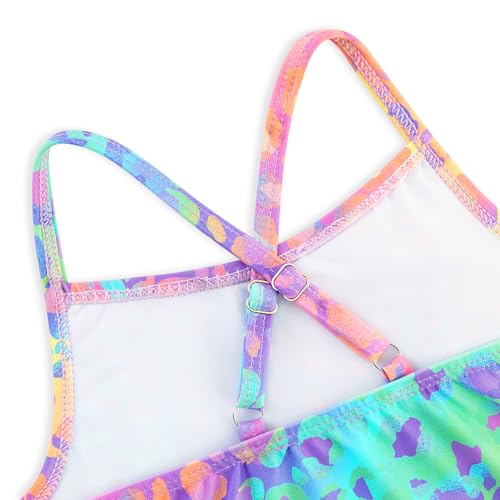 Image of Girls One Piece Swimsuits Cute Ruffles Swimming Bathing Suit with Adjustable Straps Beach Pool Kids Swimwear 3T-12