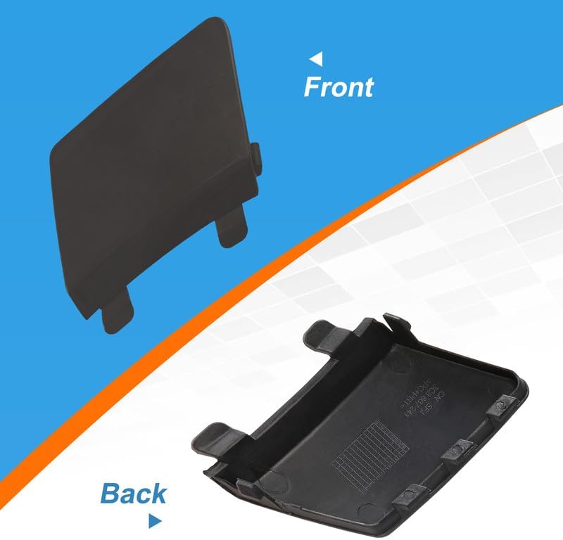 Car Front Bumper Tow Hook Cover Fit for VW CC 2009 2010 2011 2012 Towing Eye Cap Trailer Cover 3C8807241 3C8-807-241-B-GRU (Black, Passenger Side)