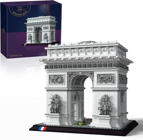 Givenni Arquitectura El Arco del Triunfo en París - Juego de construcción para adultos, kit de modelo arquitectónico, recuerdo para construir y exhibir, idea de regalo para los amantes de la historia