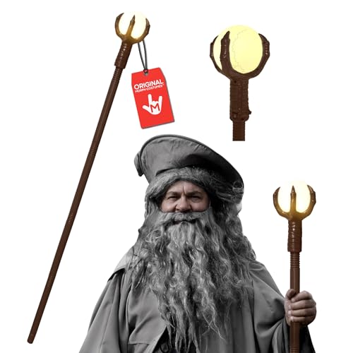 Morph Warlock Light Up Wizard Staff Wand Walking Stick Dragon Claw Crystal Ball Orb Costume Accessory Prop