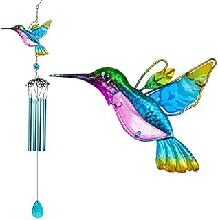 Wind Chimes Indoor Outdoor Metal Glass Music Wind Chime Mobile Romantic Chimes for Garden, Patio, Yard, Party, Festival Decor - Best Mothers and Women Gifts