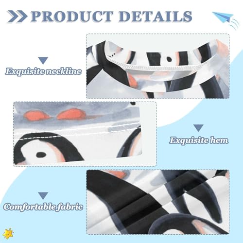 Aflyko Natural Kid Rashguard Shirt Penguin Bird Family Boys Girls Swimsuit Top3