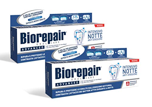 [ 2 PACK ] Biorepair Night Intensive Toothpaste 75 ML - Packaging May Vary