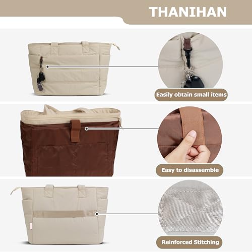 Image of Tote Bag for Women ,Travel Puffy Tote Bag For Women,Puffer Work Tote Handbag、Shoulder Bag Handbag for Travel, Work, Gym