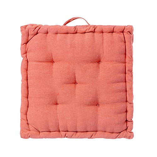 LOLAhome Cojín Acolchado de Suelo Coral rústico de algodón y poliéster, de 45x45 cm