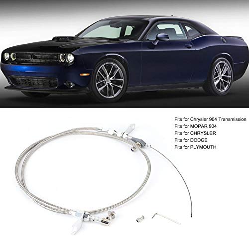 Qiilu Transmission Kickdown Cable Kit, Stainless Braided Kick Down Detent Fits For 904 #TOP6