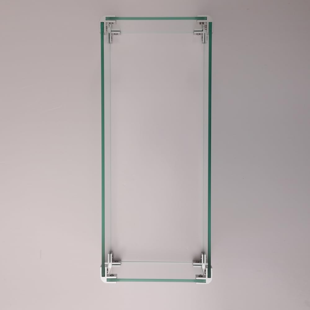 Rectangular Glass Wind Guard for Fire Pit - Durable Wind Shield Protector for Outdoor Patio Fire Pits and Fireplaces