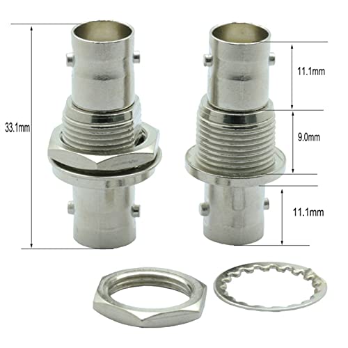 Conector BNC doble hembra para panel soluciona cortes de señal en chasis coaxial 7