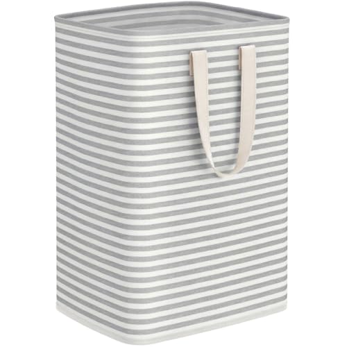 Lifewit Cesto Ropa Sucia, Cesta Ropa Sucia, Cubo Ropa Sucia Plegable con Asas Extendidas, Laundry Basket, Bolsa para Baño, Dormitorio, Lavadero, 75L, Gris