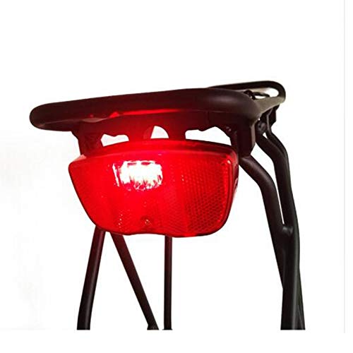 Luci per Bicicletta Fanale Posteriore LED, Luce di Sicurezza con Batteria per Portapacchi Posteriore