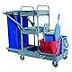 Maya Professional Tools 91139 Eco doppelter Reinigungswagen mit Tabletts und Presse, 2 x 15 L