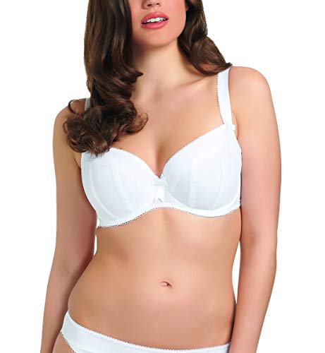 Freya Womens Lauren Underwire Padded Half Cup Bra, 36FF, White