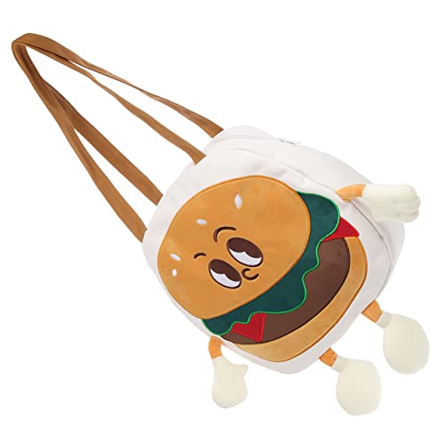 Sac à bandoulière hamburger Healvian en toile pour femme grand cabas shopping