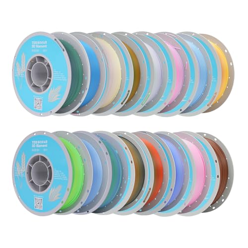 Image of Matte Rainbow PLA 3D Printer Filament, 16 Rolls,1KG Spool(2.2lbs) 1.75mm, Multicolor Gradient Filament Bulk for Most FDM 3D Printers,16 Different Matte Rainbow Colors