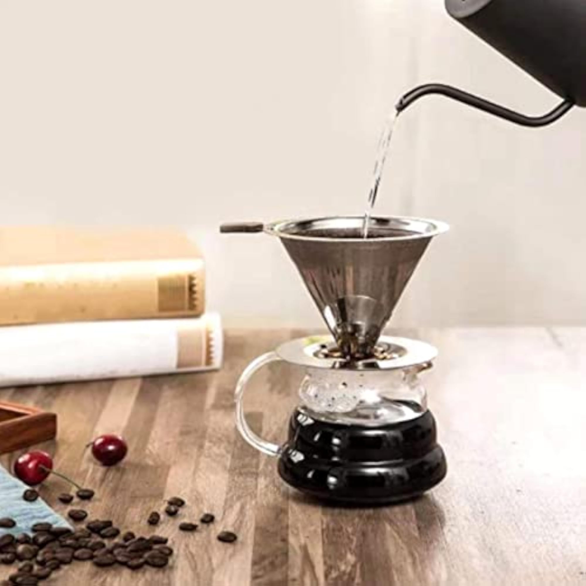Coffee Filter Cup, Double Layer Mesh Dripper for Home & Travel