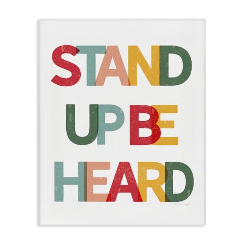 Stupell Industries 'Stand Up Be Heard Motivational Phrase'| Canvas Art