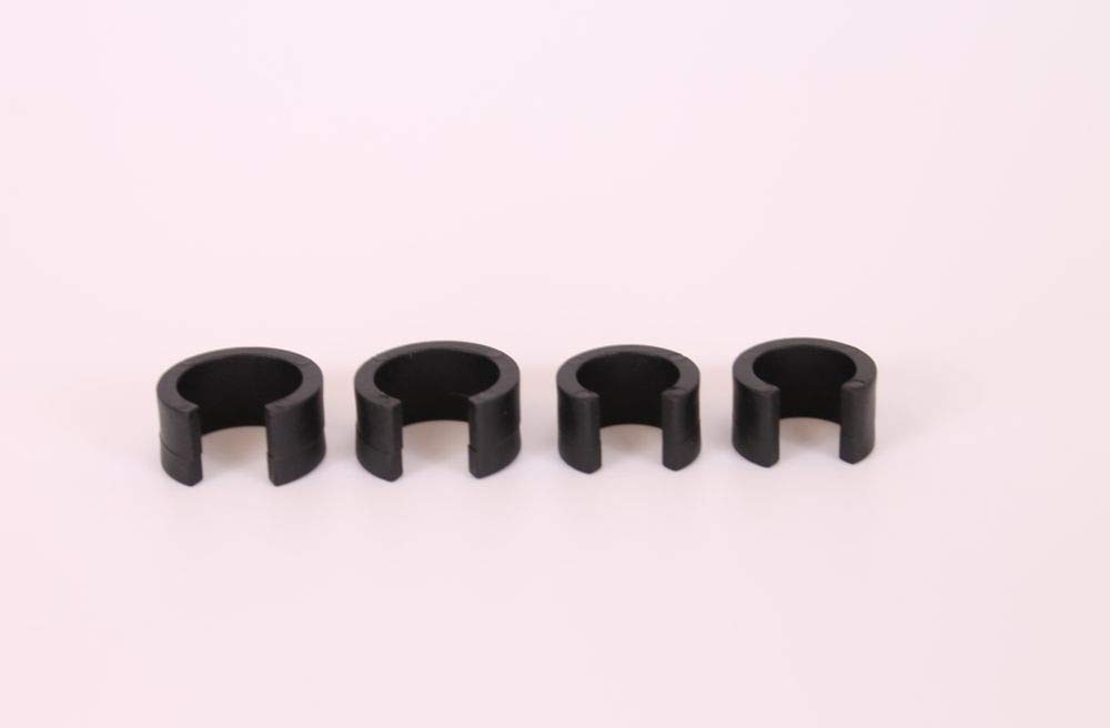 Plastic Pipe Clips 13mm and 16mm Aluminium Cage Tube Clip Pack of 20(16mm, Black)