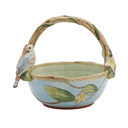 Fitz-and-Floyd-Toulouse-Basket-Bowl-55-Inch-Multicolor Fitz and Floyd Toulouse Basket Bowl 55 Inch Multicolor