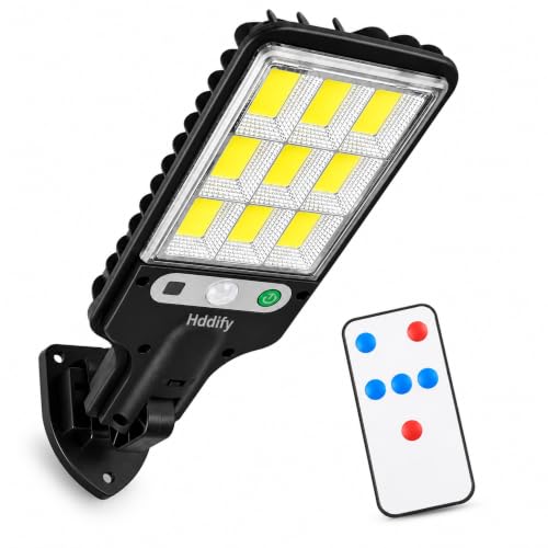 Image of Bright LED Solar Flood Lamp with Remote Control and Motion Sensor